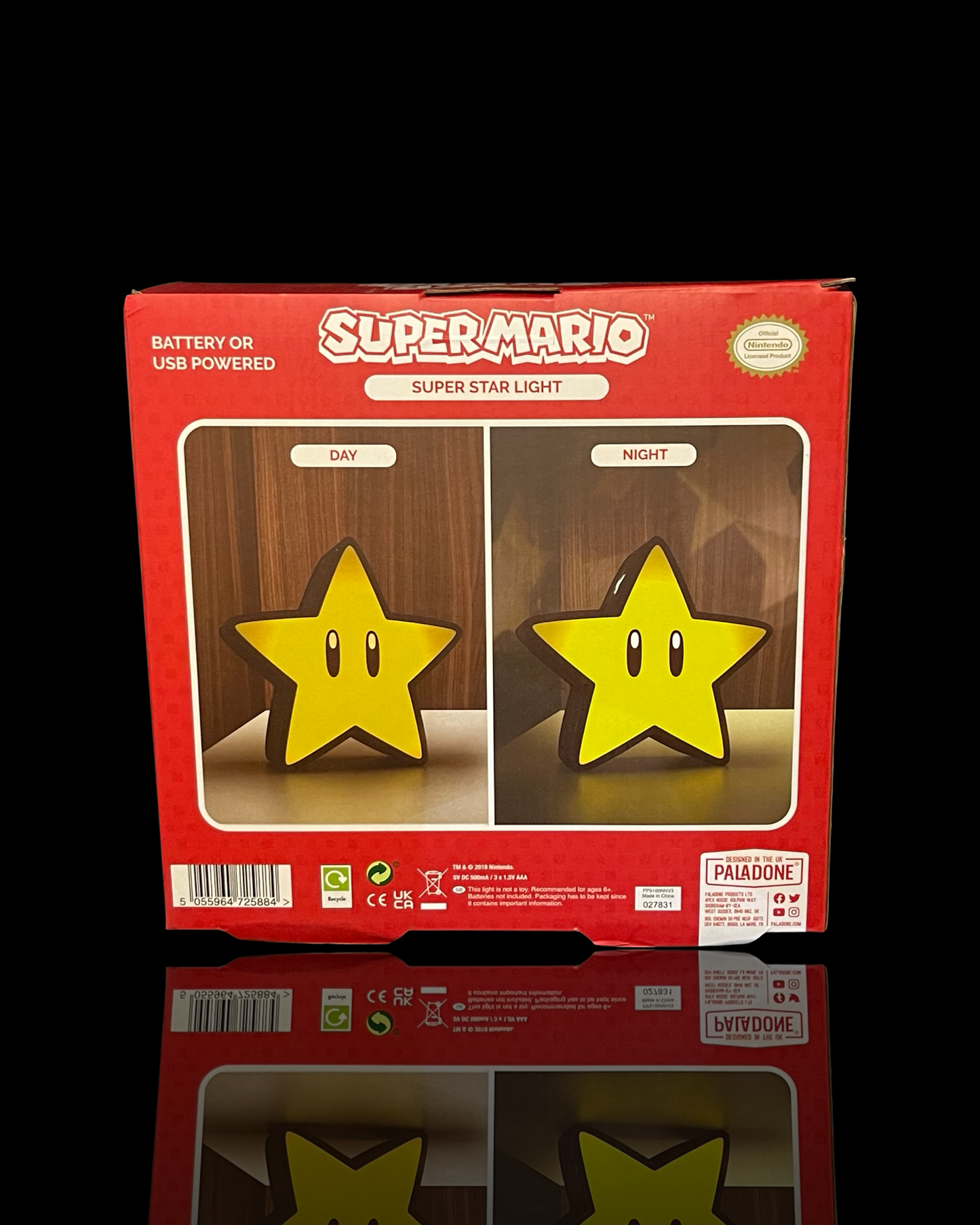 Super Mario Super Star Projection Light Lamp