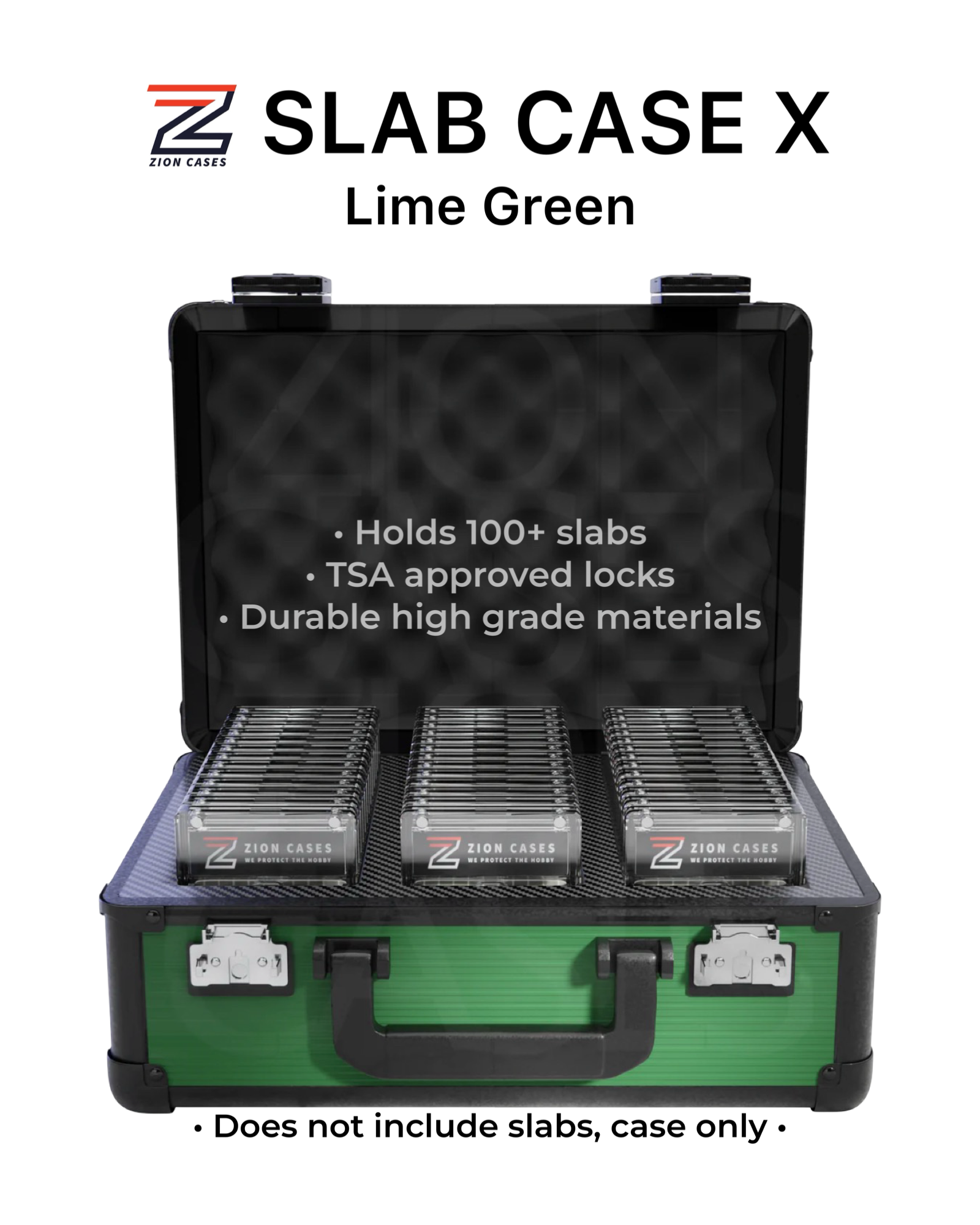 Zion Slab Case X - Lime Green The Loot Cave LLC Zion Slab Case X - Lime Green The Loot Cave LLC