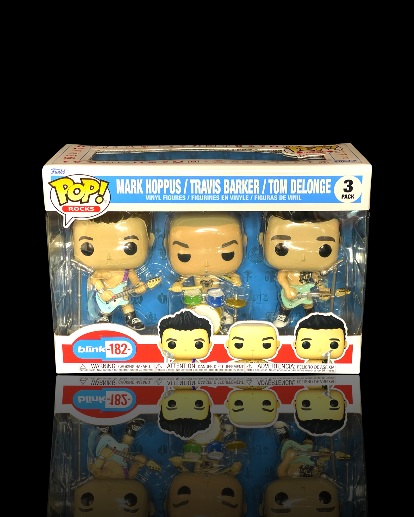 Blink 182: Mark Hoppus / Travis Barker / Tom Delonge 3 Pack